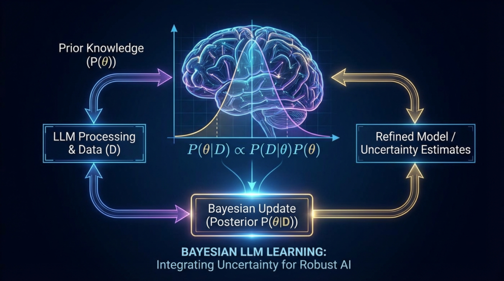 Bayesian LLM learning