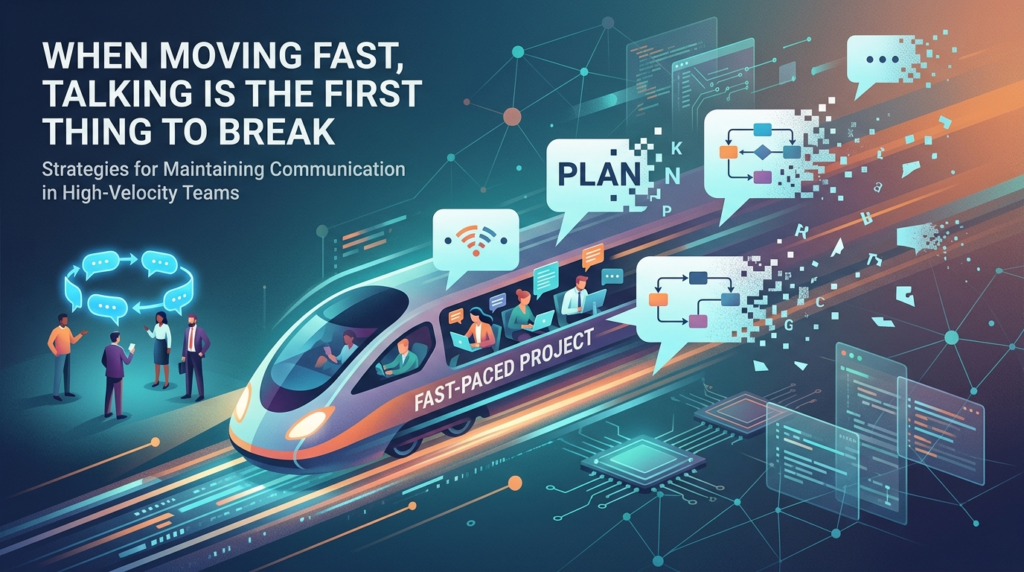 When moving fast, talking is the first thing to break