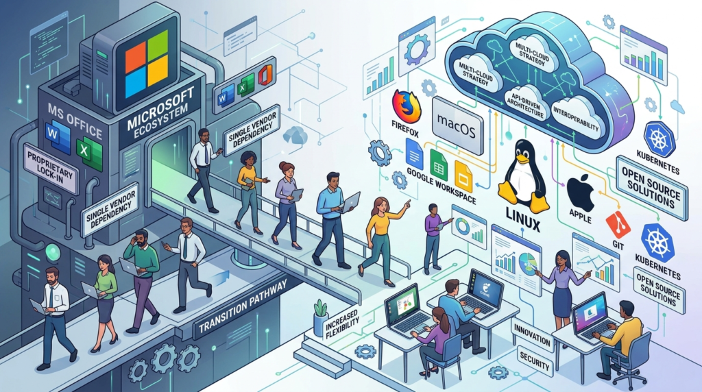 reduce dependency on Microsoft