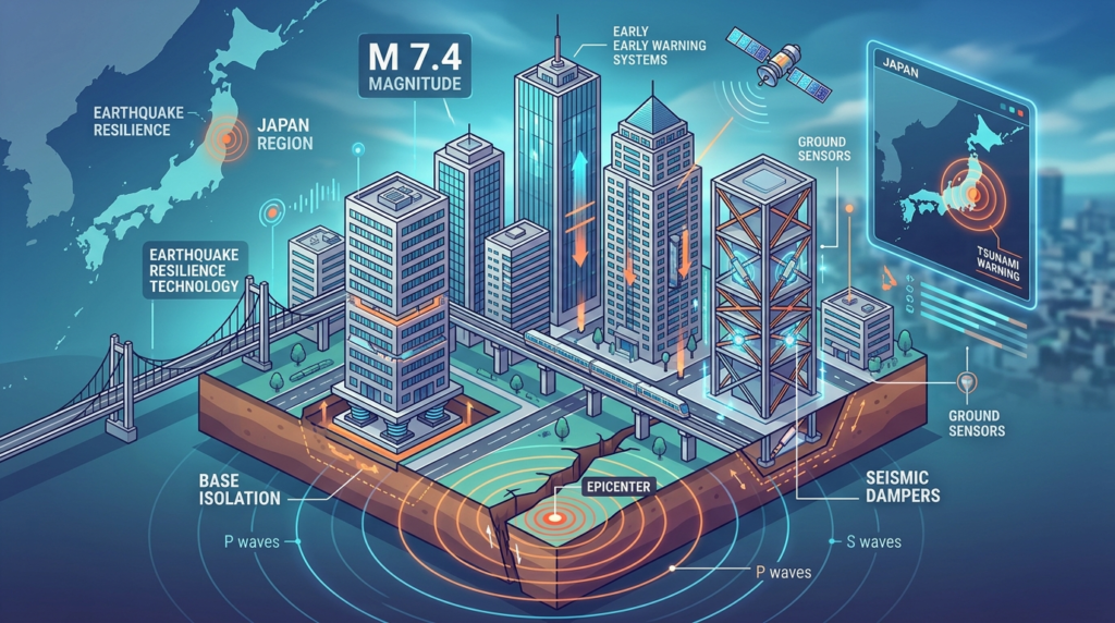 M 7.4 earthquake Japan