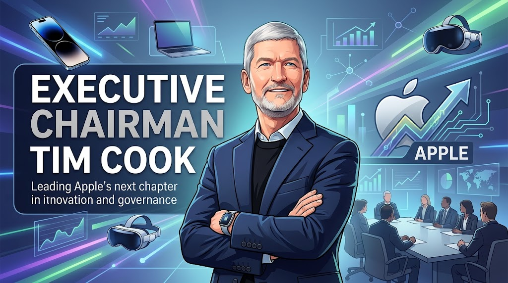 Tim Cook to become Apple Executive Chairman