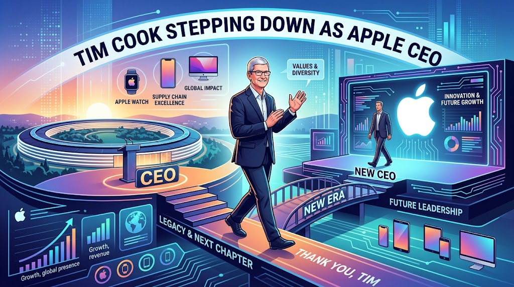 Tim Cook Stepping Down as Apple CEO