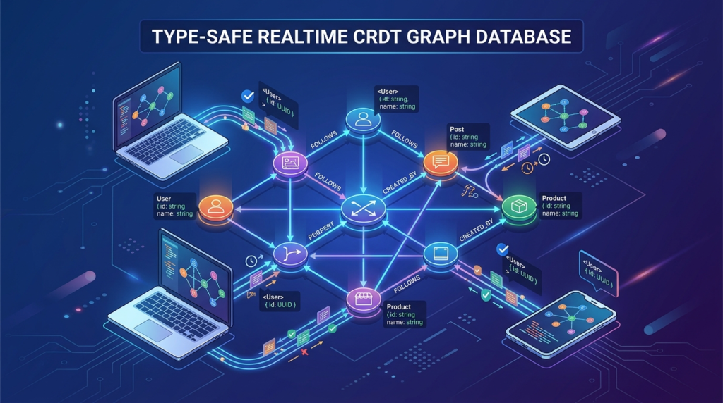 type-safe realtime CRDT graph database