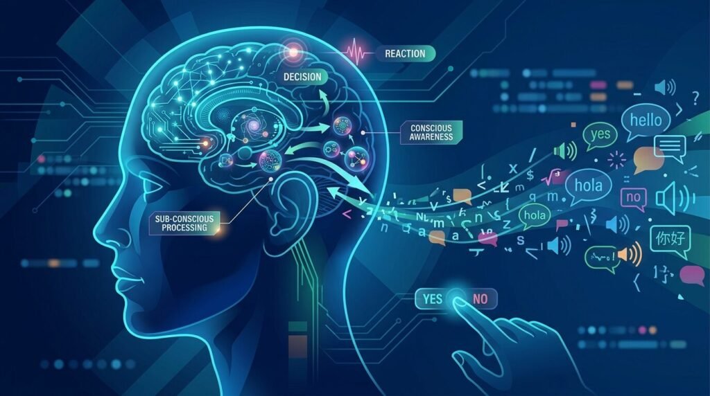 Unconscious Brain's Language Power: 2026 Research — illustration for unconscious language processing