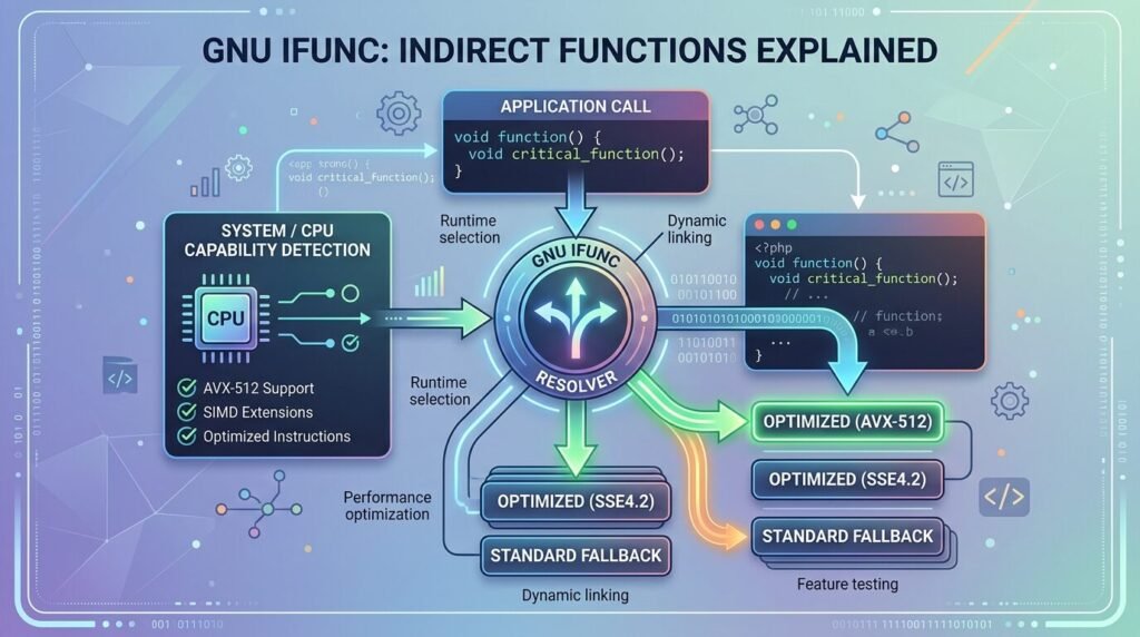 GNU IFUNC: Unmasking the Culprit Behind CVE-2024-3094 (2026) — illustration for GNU IFUNC