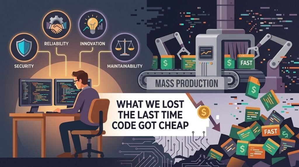 What We Lost When Code Got Cheap: A 2026 Deep Dive — illustration for What We Lost the Last Time Code Got Cheap
