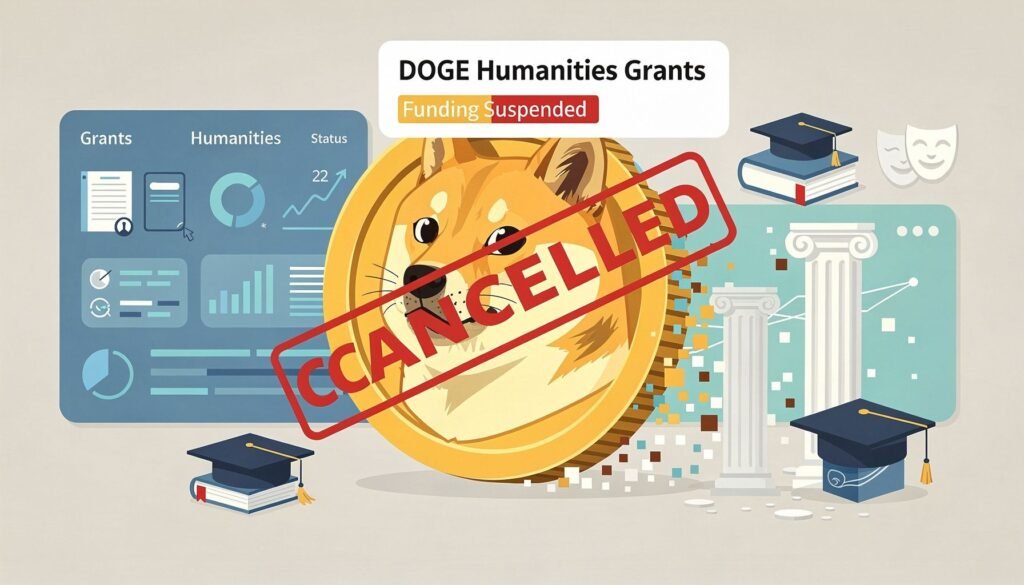 Judge Rules: DOGE Grant Cancellation Unconstitutional (2026) — illustration for DOGE humanities grants cancellation