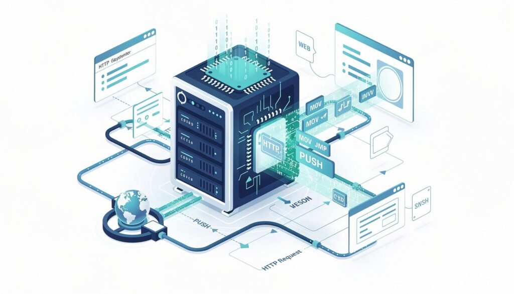 Show HN: Web Server in Assembly - 2026 Deep Dive — illustration for web server in assembly