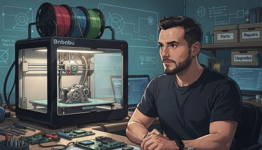 Louis Rossmann vs. Bambu Lab: 2026 Feud Erupts! — illustration for Louis Rossmann Bambu Lab