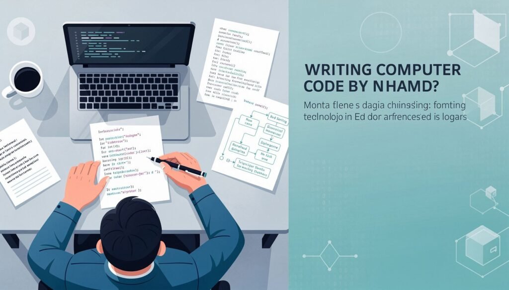 2026: Why I'm Ditching My IDE and Writing Code by Hand — illustration for writing code by hand