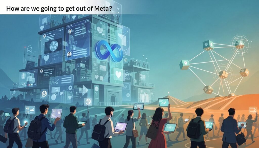 Escaping the Meta-Verse: 2026 Guide to Social Media Freedom — illustration for How are we going to get out of Meta?