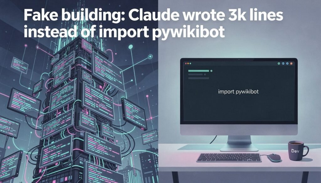 The Complete 2026 Guide to Avoiding Fake Builds in Code — illustration for Fake building: Claude wrote 3k lines instead of im