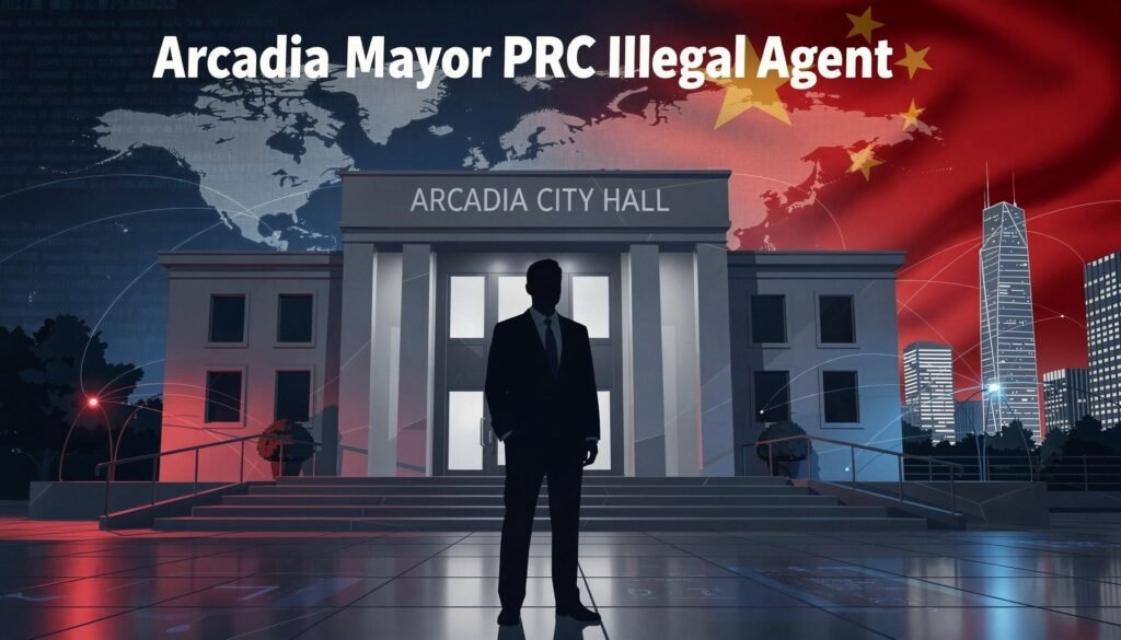 Arcadia Mayor Charged: PRC Illegal Agent Scandal in 2026 — illustration for Arcadia Mayor PRC Illegal Agent